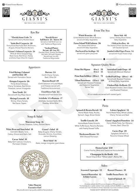 giannis at the former versace mansion|versace restaurant menu.